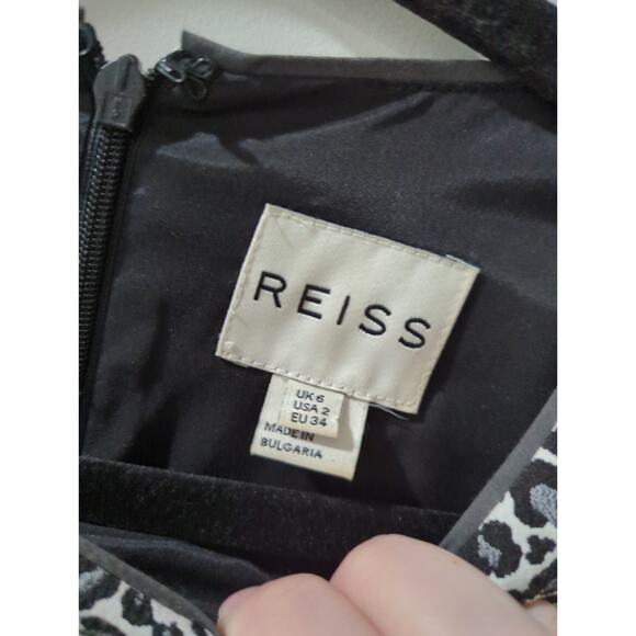 REISS Toulon Leopard Print Sheath Dress - Picture 6 of 8